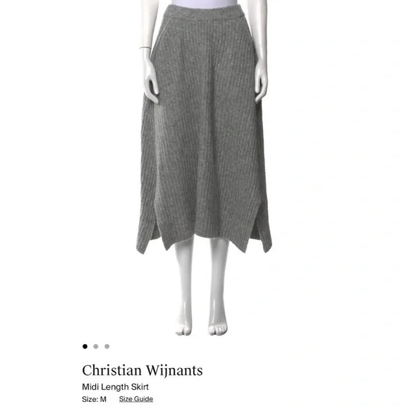 Wool Blend Knit Skirt High Quality - Picture 4 of 6